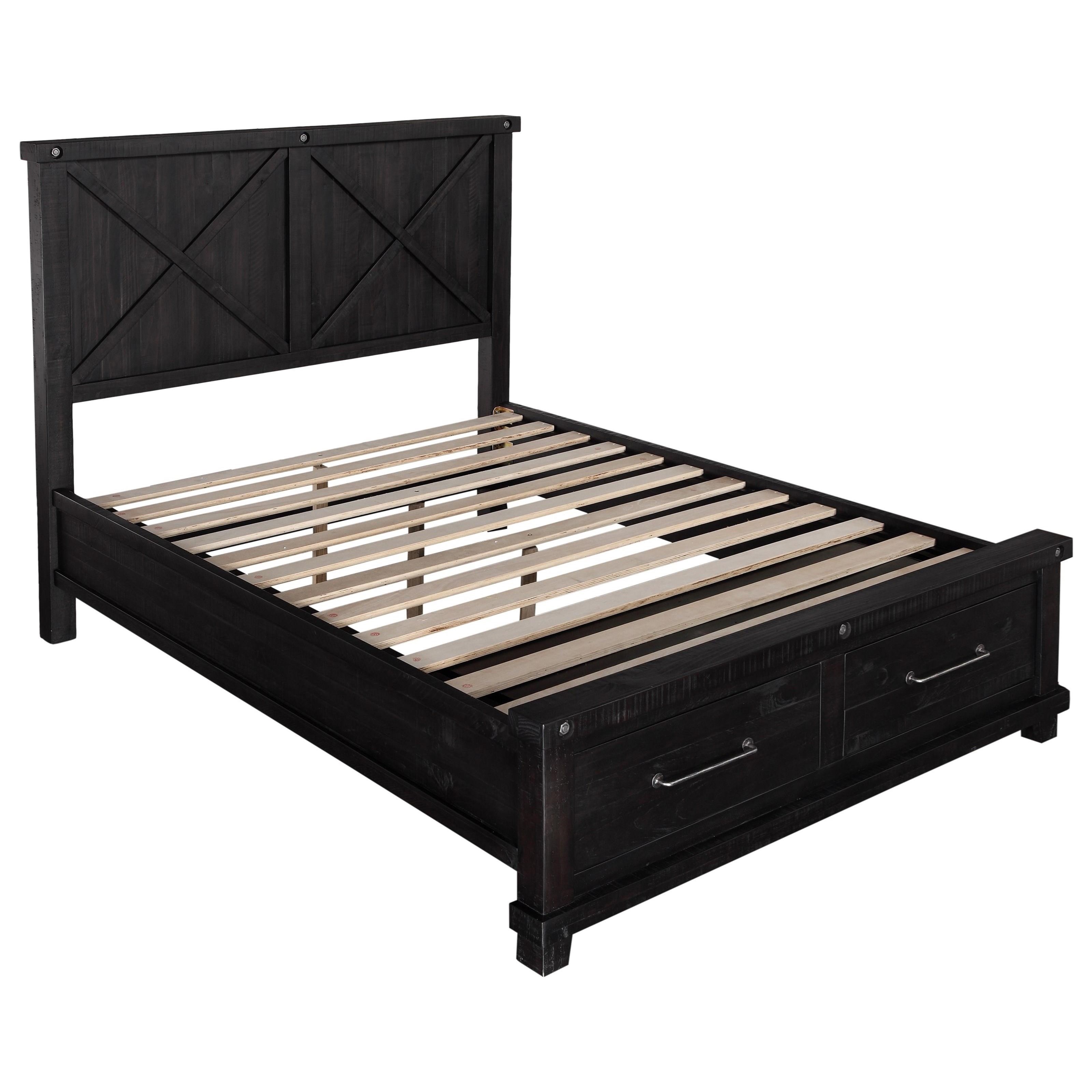 Modus International Yosemite Full Solid Wood Storage Bed in Cafe